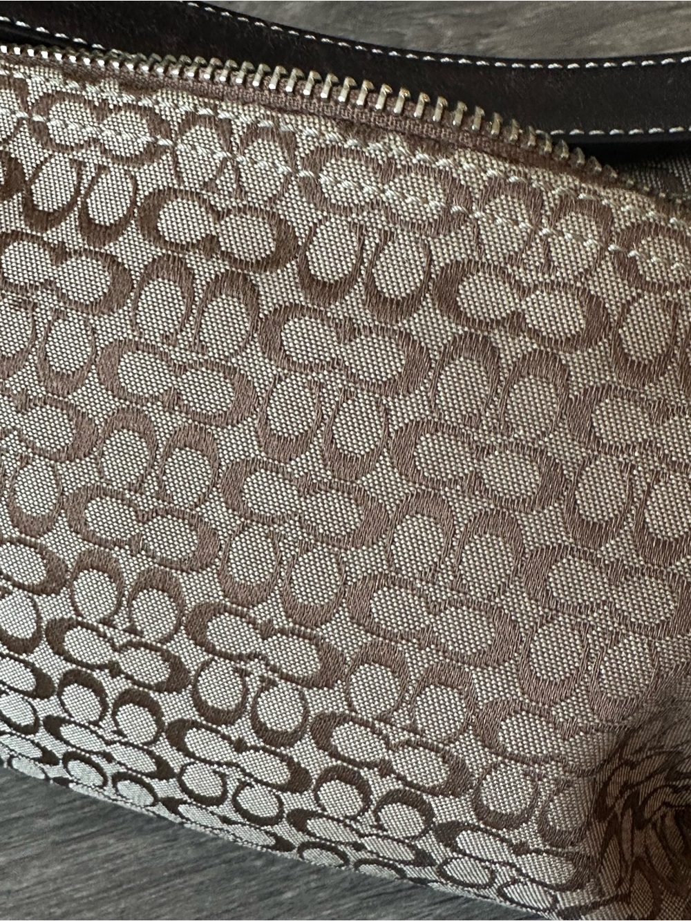 Coach Vintage Y2K Mini Bag in Brown and Tan Signature Monogram Canvas - Picture 12 of 13